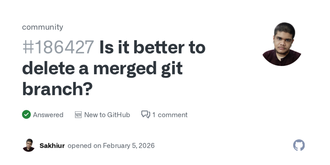How to Decide if You Should Delete a Merged Git Branch on GitHub