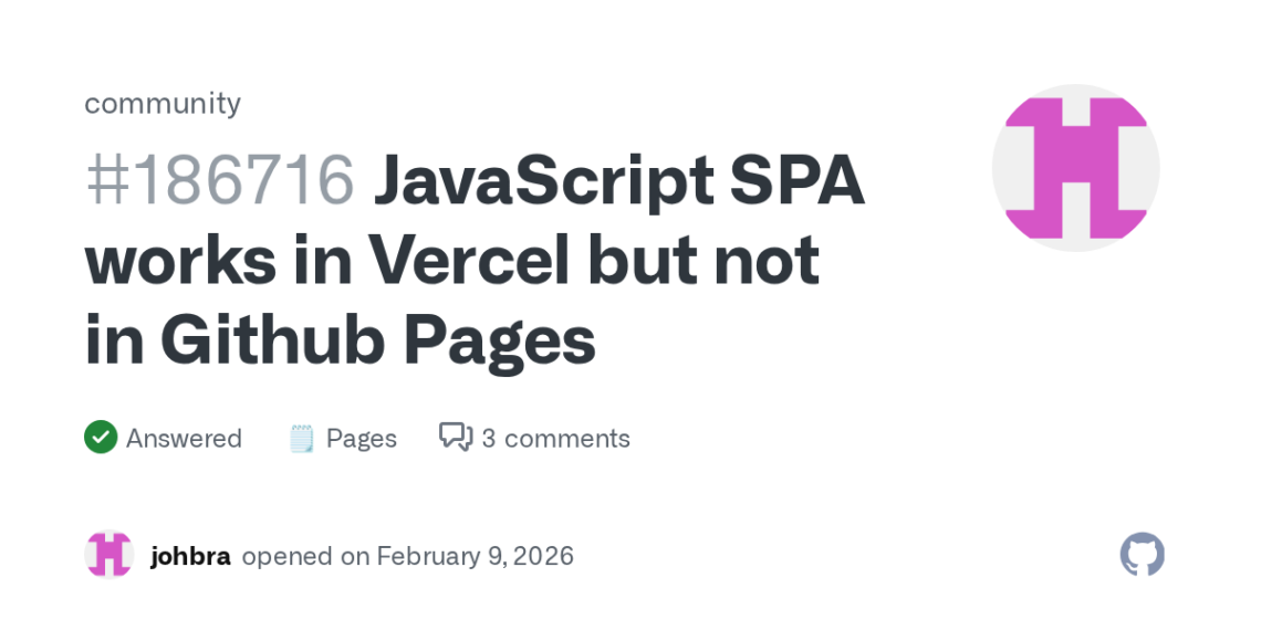 How to Fix 404 Errors for SPA on GitHub Pages with Vercel Deployment