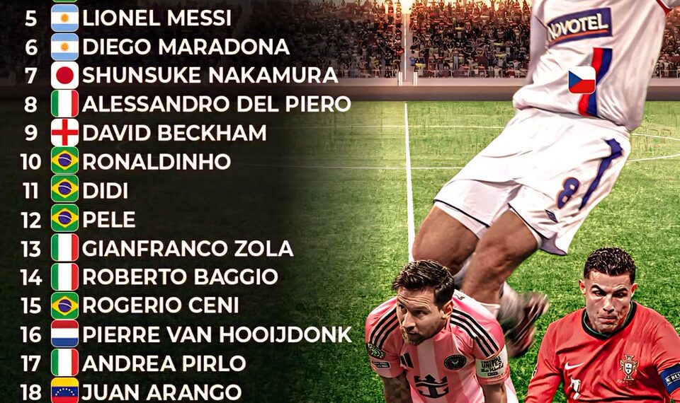 Top 25 Free-kick Takers Of All Time
1. Juninho Pernambucano
2. Ronald Koema