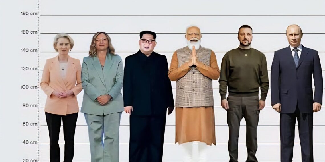 Height of World Leaders

 Donald Trump - 190 cm (6'3")
 Fidel Castro - 190 cm (6