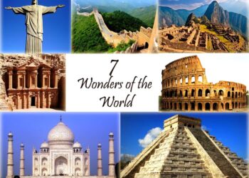 7 Wonders of the World  

1.  Taj Mahal – India 
2.  Great Wall of China – China