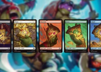 Which Products Contain TMNT Pizza Lands in MTG for Completing and Solving?
