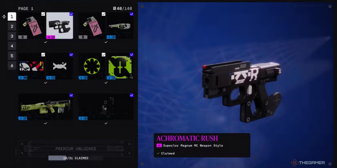 All Rewards from Marathon's First Season Battle Pass: Completing & Solving