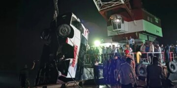 Bus plunges into river in Bangladesh during ferry boarding, 24 lives lost