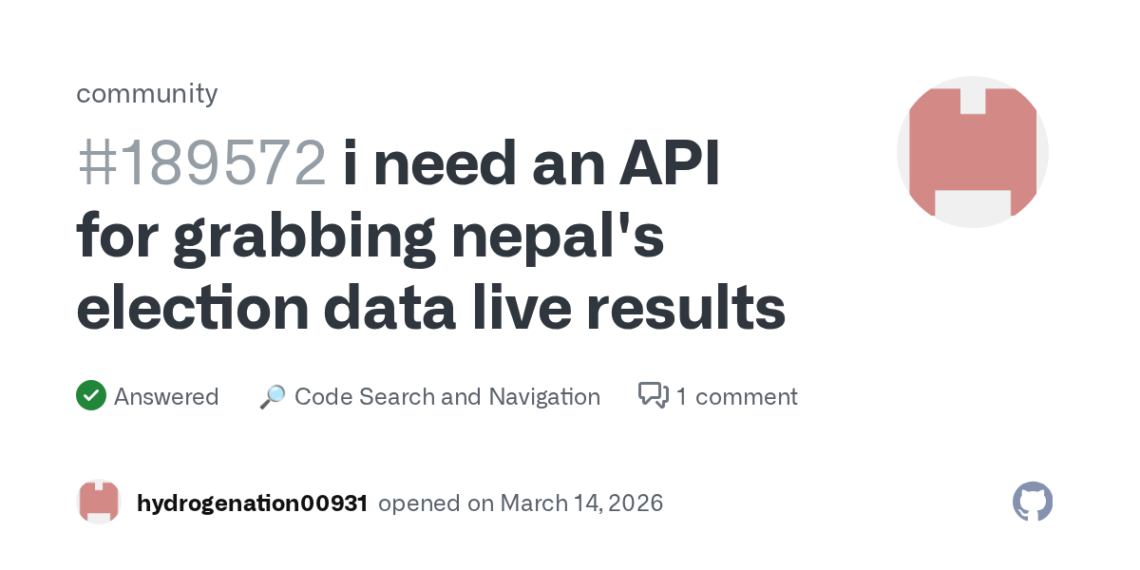 How To Get Live Nepal Election Results API from GitHub