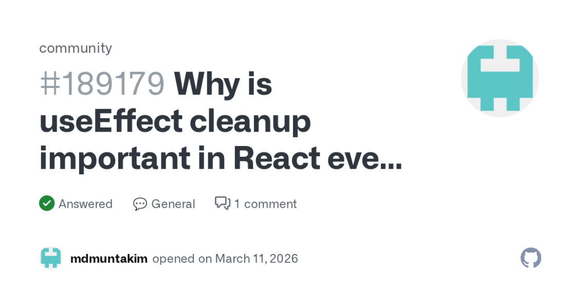 How To Prevent Memory Leaks in React with Proper GitHub Cleanup