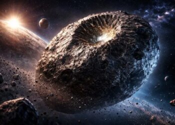 How a giant asteroid’s marks unveil planet birth secrets