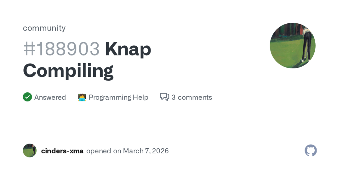 How to Compile Knap Compiling on GitHub