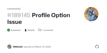 How to Fix Profile Option Issues on GitHub