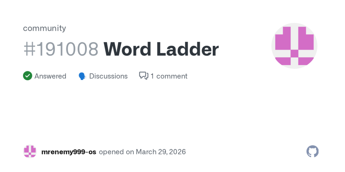 How to Transform BeginWord to EndWord with Minimum Steps on GitHub