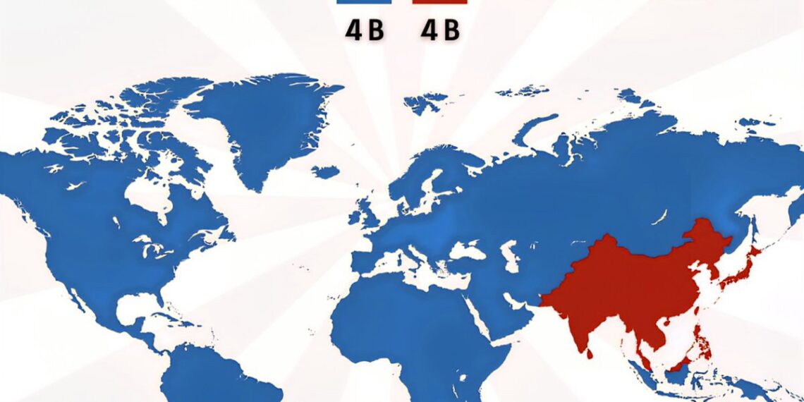 The World Population Divided in 2 Equal Parts