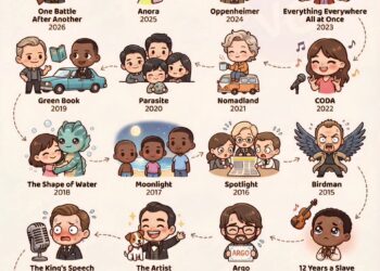 The Last 20 Best Picture Oscar Winners 

2026 -  One Battle After Another  
2025