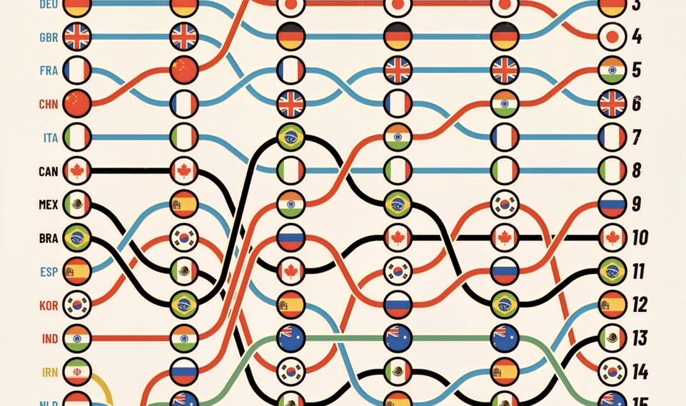 Top 20 Economies in the World from 2000 to 2025