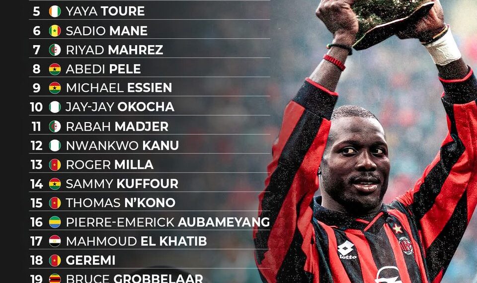 Top 25 Greatest African Players of All Time
1. Mohamed Salah
2. George Weah