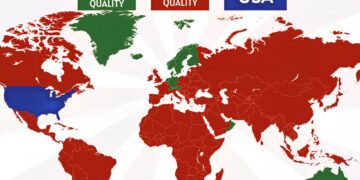 World Life Quality Compared to the USA