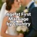 Average Age at First Marriage by Country

 Spain → 38.8
 Chile → 37.8
 Netherla