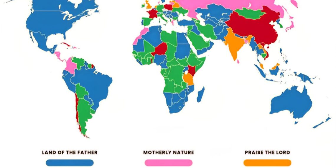 Themes Found in National Anthems Around the World

 Land of the Father – Land, H