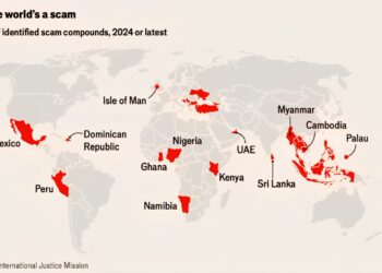World Scam Hotspots 

 Mexico
 Dominican Republic
 Peru
 Isle of Man
 Ghana
 Nig