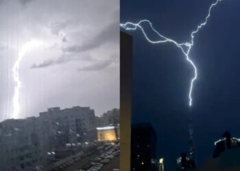Vivid Thunderstorms Illuminate UAE Nights