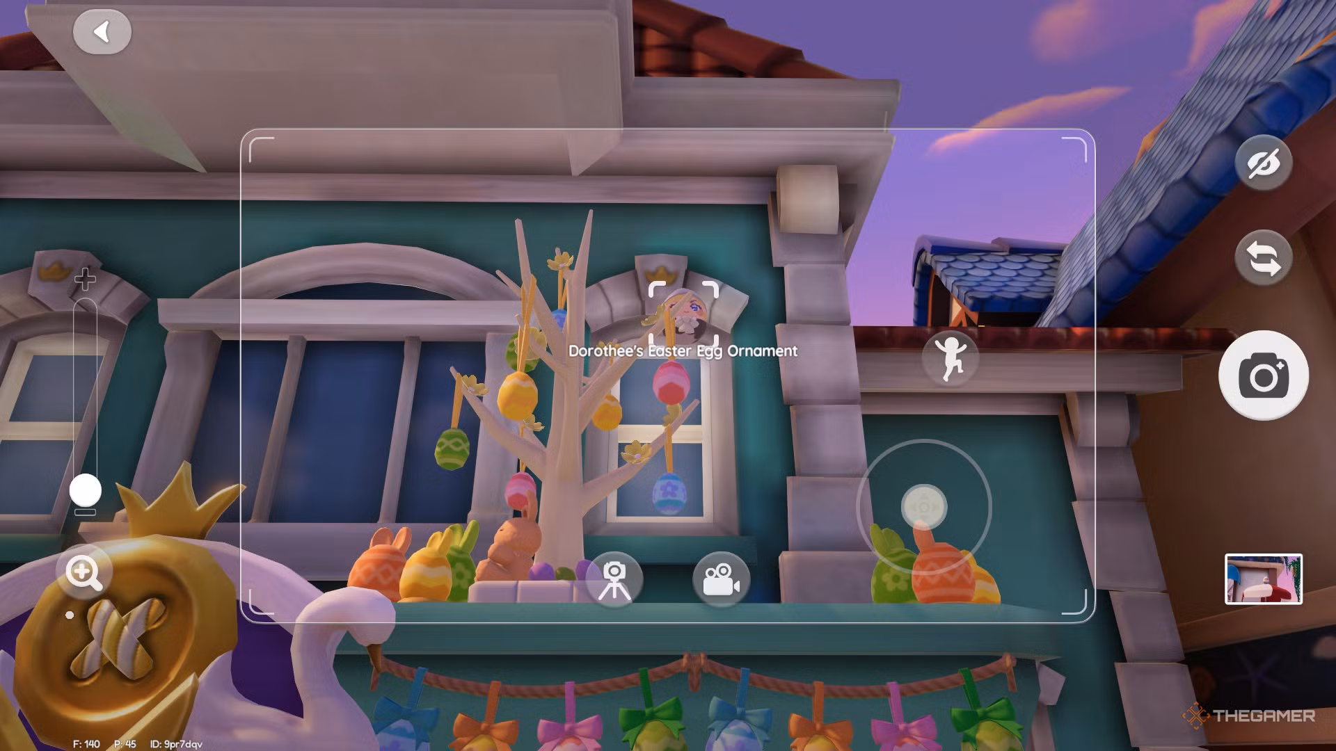 Egg on top of her shop