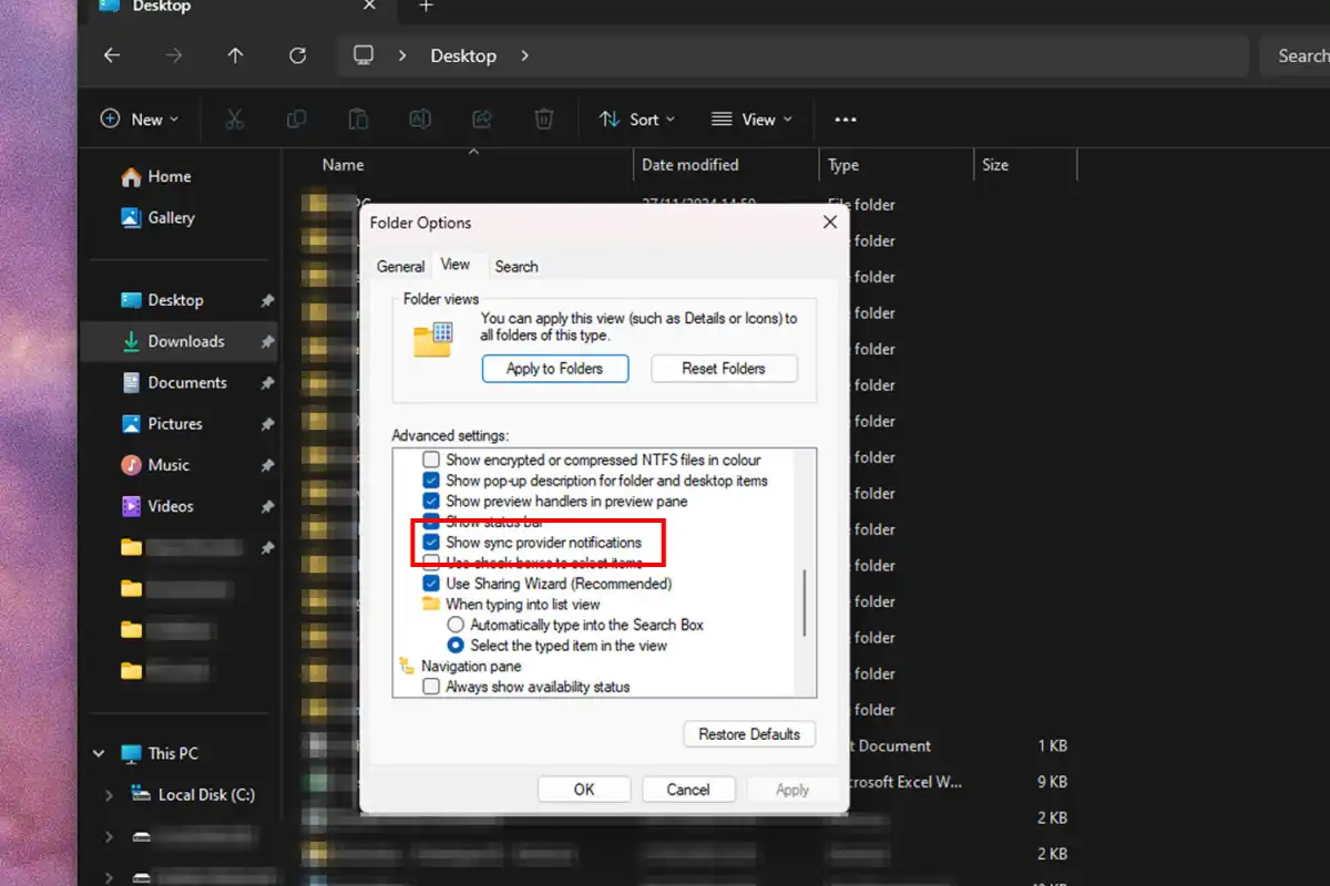Disable ads in File Explorer