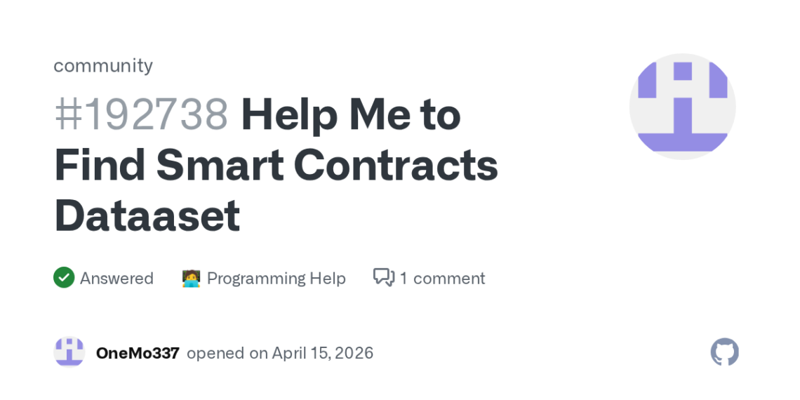 How to Find Verified Smart Contract Datasets on GitHub for Research