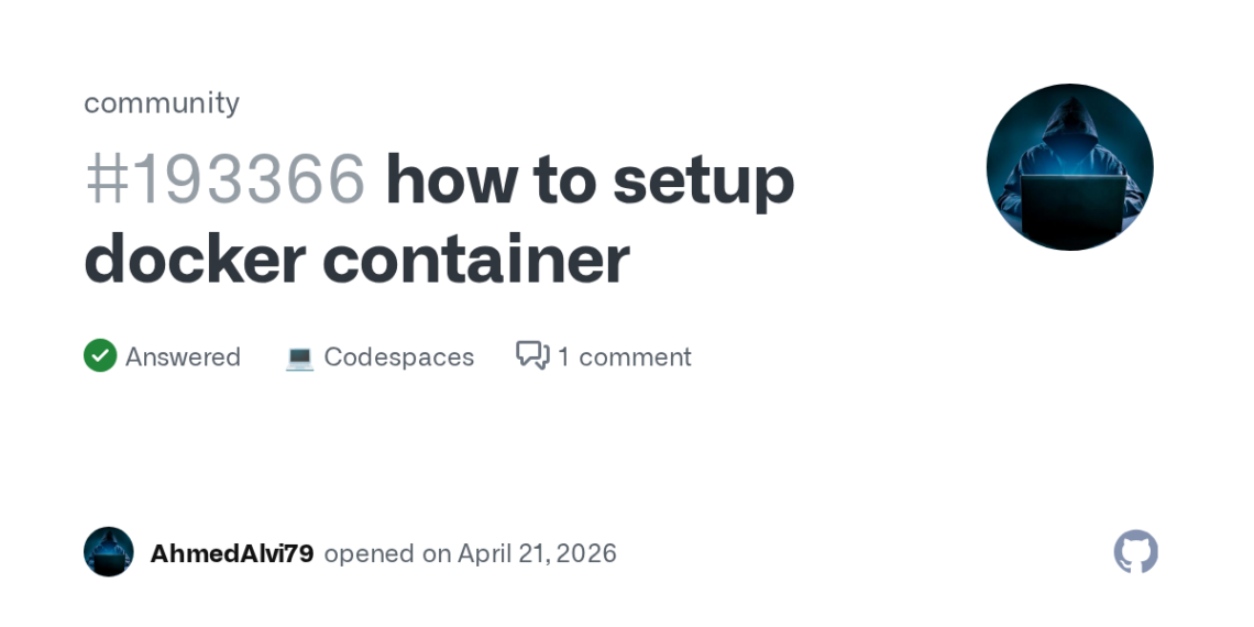 How to Set Up a Docker Container on GitHub