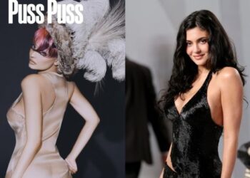 Kylie Jenner Poses in Furry Bikini and Red Wig for Puss Puss Shoot