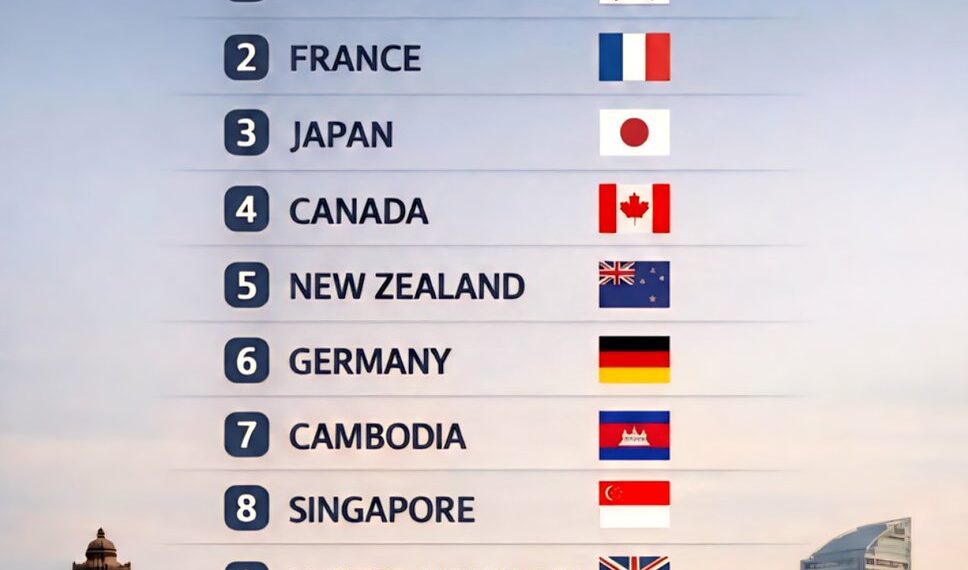 10 Best Countries to Work in the World in 2026

1. South Korea   
2. France   
3