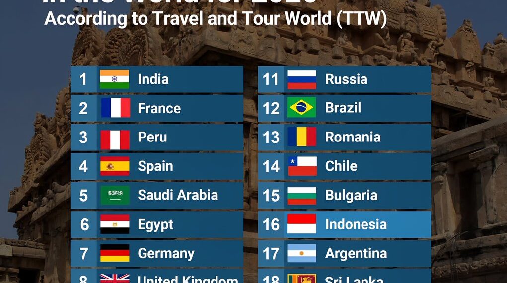 Top 20 Best Heritage Travel Destinations in the World for 2026

1.  India  
2.