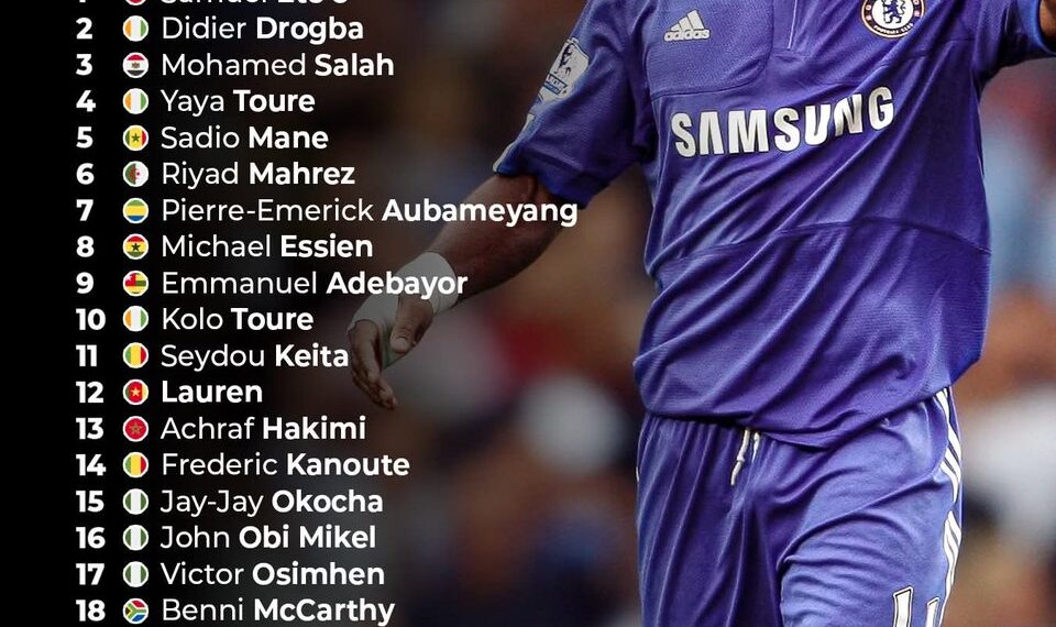 Top 25 Greatest African Players of The 21st Century 

1.  Samuel Eto'o
2.  Didie