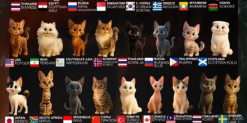 Origins Of Cat Breeds Around The World 

 Thailand - Siamese 
 Egypt - Egyptian