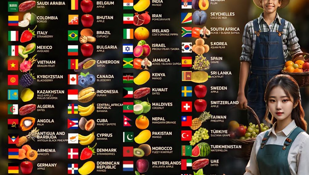 National Fruits Around The World 

 Afghanistan - Pomegranate 
 Thailand - Mango