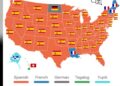 Second Most Spoken Language in Each U.S. State 

 Alabama —  Spanish
 Alaska — Y