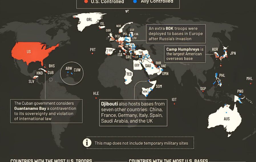 Every Known U.S. Military Overseas Base 

1.  Kyogamisaki CS, Japan
2.  Misawa A