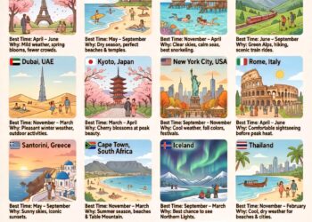 World’s Top Tourist Destinations & Their Best Visiting Months 

1. Paris, France