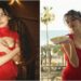 Hande Erçel Stuns in Bold, Red Dress