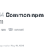 How to Fix npm ERR! ERESOLVE Unable to Resolve Dependency Tree on GitHub