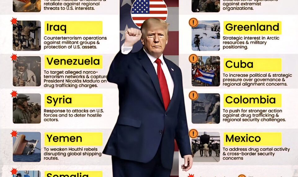 2026 Targets: USA  vs The World  

 Iran – To curb nuclear ambitions and counter