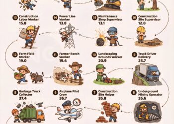 The 20 Most Dangerous Jobs in the World
(Deaths Per 100,000 Workers)
1. Tree