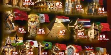 Top 24 Countries with the Richest Heritages in the World  

1.  Greece
2.  Italy