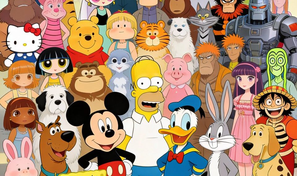 Top 50 Iconic Cartoon Characters of All Time 

1.  Mickey Mouse
2.  Tom and Jerr