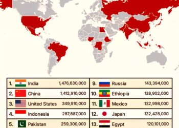 Countries With Population Over 100 Million 

1.  India - 1,476,630,000 (1.47B)