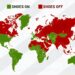 Fun Map: World Map of Shoes On vs Shoes Off in the House