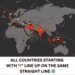 Fun fact: All countries starting with letter "I" are in a straight line