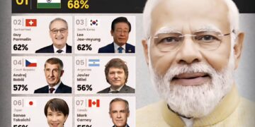 World’s Most Popular Leaders 

(Approval Ratings of Major World Leaders in %)

1