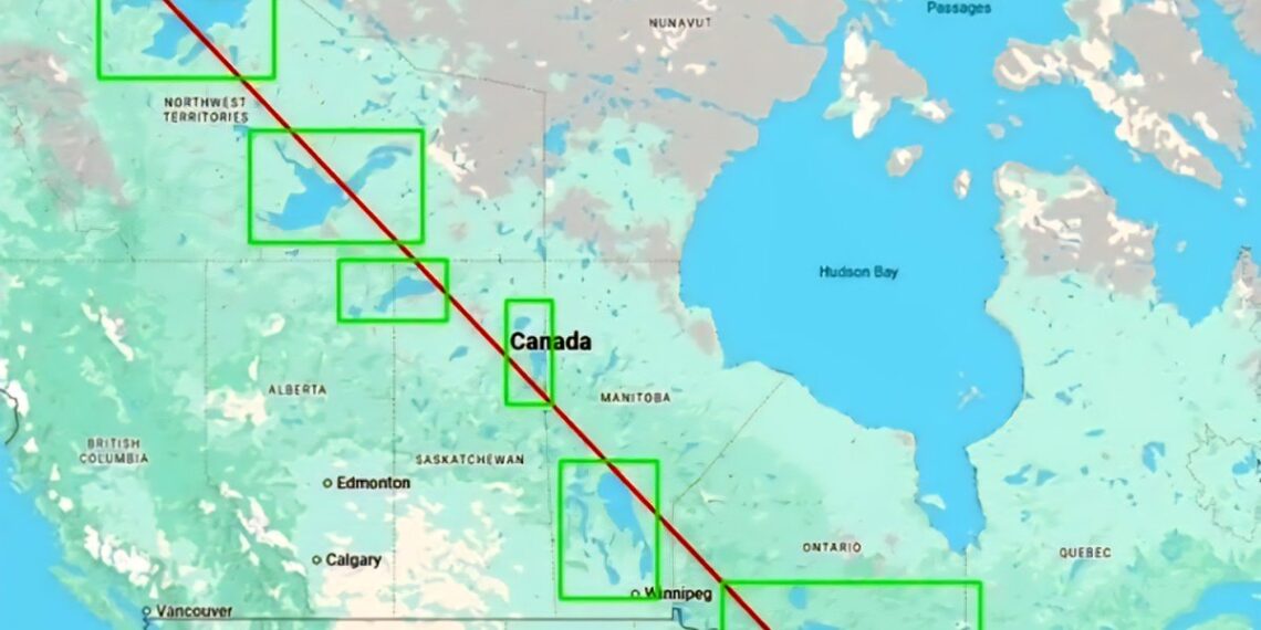 Ever Wonder Why Most of Canada's Largest Lakes are Situated on the Same Line?
