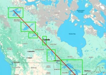 Ever Wonder Why Most of Canada's Largest Lakes are Situated on the Same Line?